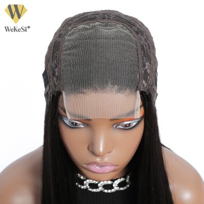 China 180% Body Wave 4X4 Lace Closure Wig 130% 150% Wholesale Sellers, 100% 4X4 Cuticle Aligned Wig Closure Hair Natural Straight Hair Wigs for sale