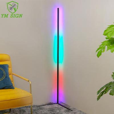 China Modern Simple Luxury Nordic Europe Standing Tripod Shelf Corner RGB Contemporary Led Floor Lamp for sale