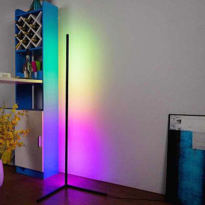 China Modern Atmosphere Tripod Smart Remote Shine Modern Living Room Bedroom Led Lighting RGB Corner Floor Lamp for sale