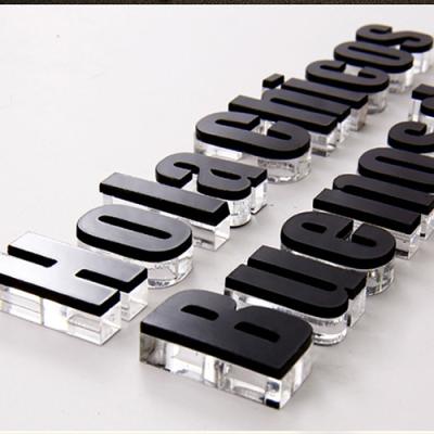 China 3d Buildings Mini Acrylic Luminous Alphabet Small Plastic Letters for sale