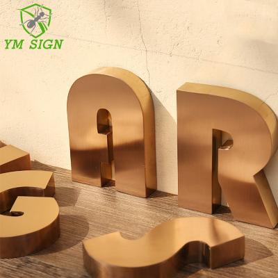 China Outdoor Waterproof Buildings Business 3d Backlit Signs Chrome Metal Letter Signs for sale