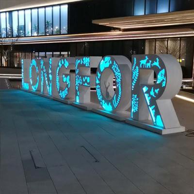 China Alibaba Buildings Sign Newest Company Logo Custom Led Signs Outdoor Advertising 3D Letter Sign Board Store Name Board for sale