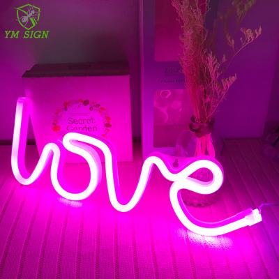 China High Quality Custom Classic Neon Sign Vintage Buildings Wall 3d Portable Hanging Acrylic Led Neon Sign Love Small Letter for sale