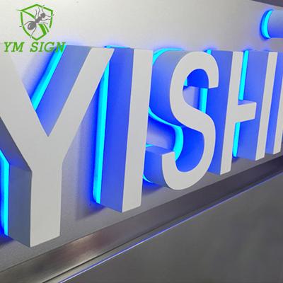 China Buildings 3d Led Letter Lighted Signs Illuminated Stainless Steel House Numbers Backlit Letter Sign for sale