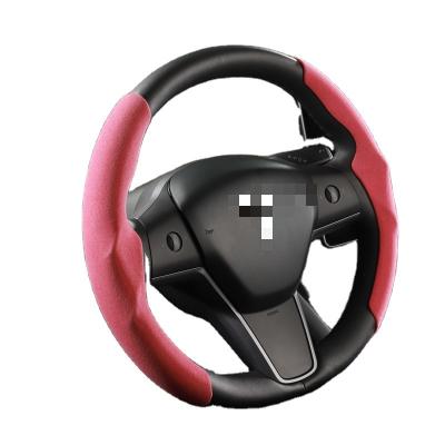 China Applicable sports for Tesla flip fur ultra lightly to sweat special absorbing steering wheel cover every season for sale