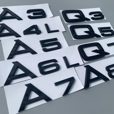 China Easy Removable Car Stickers Number Letters Made Car Styling Stickers For Audi A3 A4 A5 A6 A7 A8 for sale