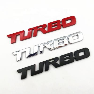 China 3D Stereo Stickers 3D Car Styling Sticker Metal TURBO Letters Symbol Badge Sticker Decal Auto Accessories Alloy Motorcycle Auto Sticker for sale