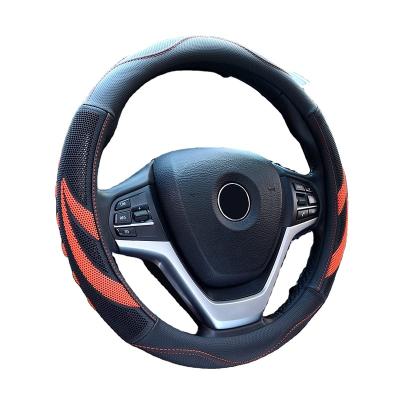 China Sports Microfiber Leather Steering Wheel Cover Breathable Auto Car Steering Wheel Cover for Women and Men Universal for sale