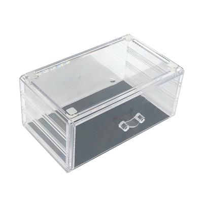 China Stackable Cosmetic Storage Stored PS Drawer Organizer Makeup Box for sale