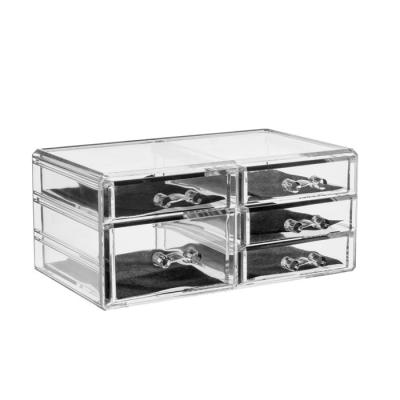 China Viable Best Price Makeup Storage Box Makeup Storage Organizer Acrylic Cosmetic Organizer With Drawers for sale