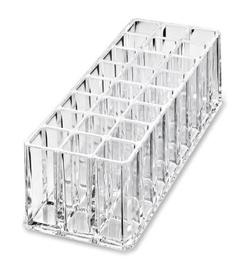 China European Factory Stored Eco-friendly Makeup Display Holder Rectangle Style Acrylic Lipstick Organizer for sale