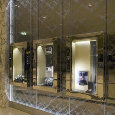 China Luxury Luxury Tempered Glass Jewelry Store Design Display Showcase Counter for sale