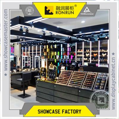 China Wood High End Retail Cosmetics Shop Fixtures Make Up Counter Display Design And Factory Products for sale