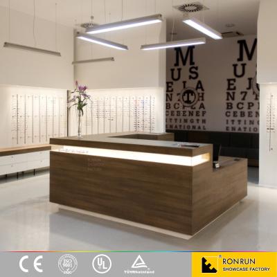 China Wooden fashion sunglass display case/MDF sunglass showcase for optical store design for sale