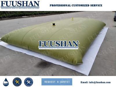 China Fuushan Durable Corrosion Resistant PVC Flexible Blue Storage Water Bladder Tank for Liquid for sale