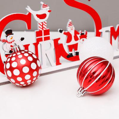 China Manbao Christmas Ball Set 6cm/30pcs Decorative Plastic Christmas Decoration Supplies and Tree Ornaments Ball for sale