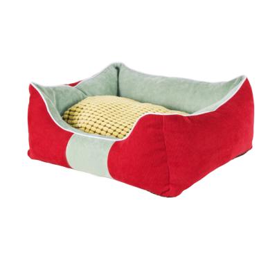 China Durable Comfortable Calming Anti Worry Non Slip Washable Cat Kennel Pet Upholstered Dog Sofa Plush Couch Pillow Beds Bunk for sale