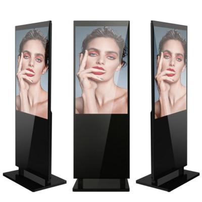 China 49 inch floor stand Android smart split screen/Windows video display kiosk advertising board digital signage screen for sale