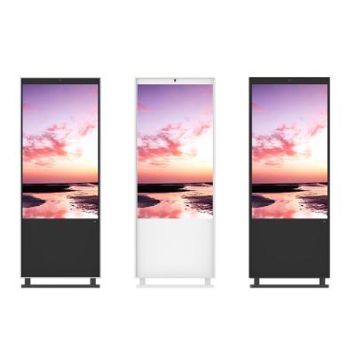 China Smart Split Screen Hospital 43 49 55 65 Inch Floor Standing Android / Windows Digital Signage Video Display for sale