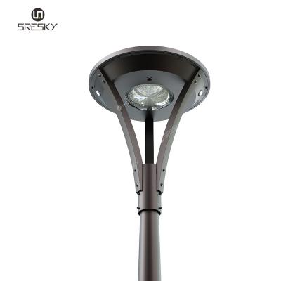 China SRESKY Garden All In One Landscape 30W Solar Light Motion Sensor Lamp Round Solar Powered Pillar Pillar Solar Lights for sale