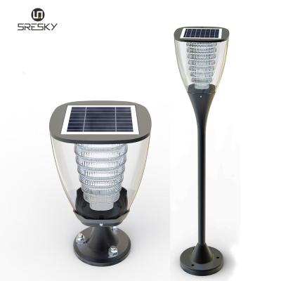 China Outdoor Decorative CE Rohs FCC Garden Lawn Post Solar Powered Gate Solar Garden Light Ip65 Lamp for sale