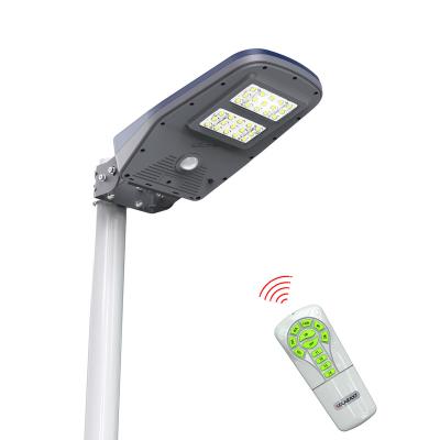 China Aluminum alloy + ABS all aluminum in one plaza application solar street light IP65 for sale