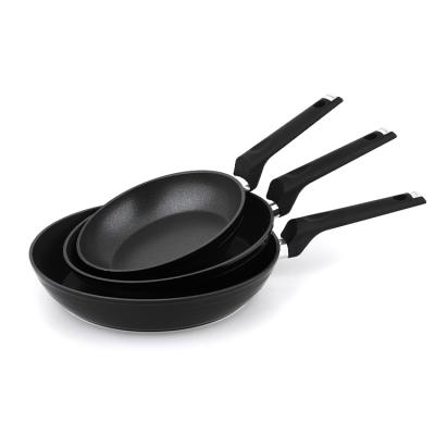 China Workable Wholesale Aluminum Frying Pan Ceramic Coated Stick Set 20cm 24cm 28cm Non for sale