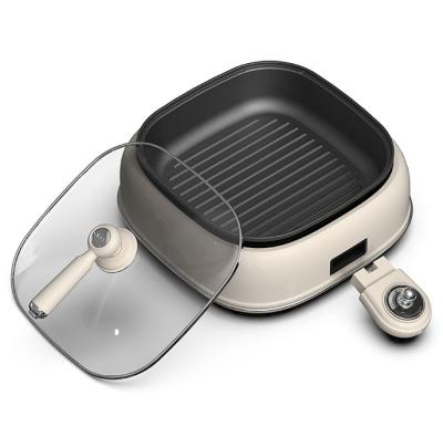 China Hotel Pot Non-stick Hot Grill Electric Barbecue Multifunctional Electric Cooker Pot for sale