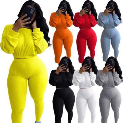 China Breathable Breathable Women Tracksuits Sets Crewneck Sweatshirt Long Sleeve 2 Pieces for sale