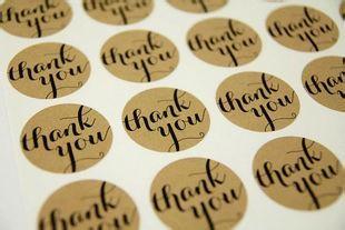 China thank you stickers for sale