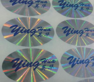 China Custom private logo self-adhesive laser film hologram sticker label roll stickers for sale