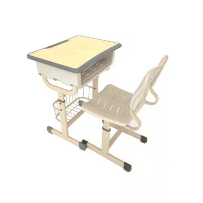 China New Selling Popular Simple Desk And Chair Modern Steel Plastic Wood Rectangle Design Well for sale