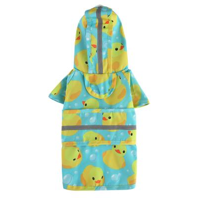 China Viable Raincoat Yellow Duck Small Pet Bee Pet Rain Poncho for sale