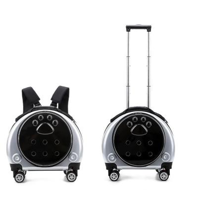 China Universal Pull Out Rod Box Pet Trolley Case Mobile Phone APP PC Hardware Wheel Bags Pet Portable Multifunctional Dog Bag for sale