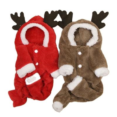 China New Soft Warm Stocked Dog Hoodi Costume Decorations Fabrics Pet Christmas Clothes for sale