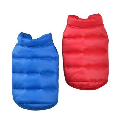 China Pet Clothing Equipment Winter Stocked Warm Dog Clothes Vest Dogs Reversible Jacket Coat For Small Large Dogs for sale