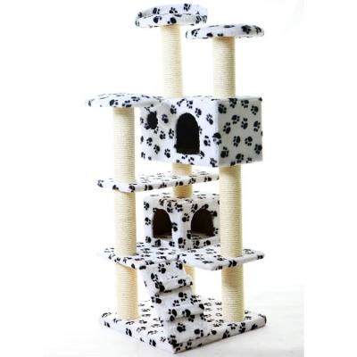 China Sustainable Pet Cat Tree Combined Toy Large Interactive Luxury Cheap Solid Wood for sale