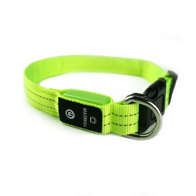 China Fluorescent Lights Pet Collar Led Custom Flashing Pet Collar for sale