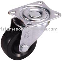 China Rubber Light Duty Sofe J1 And Hard Top Rubber Wheel Caster Caster Swivel Plate for sale