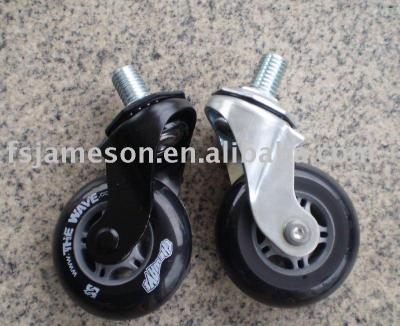 China Pp+pu+metal Skateboard PU Swivel Wheel Caster Office Chair Casters for sale