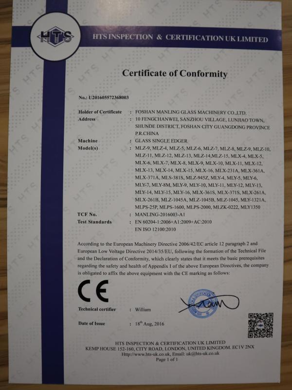 CE - Guangdong Manling Intelligent Technology Co., Ltd.