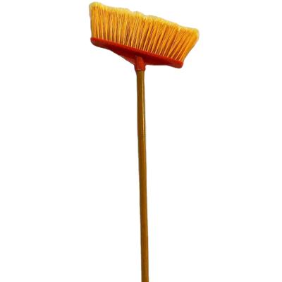 China Low Price Eco - Friendly Household Cleaning Soft Plastic Broom With Wooden Timber From Henan Factory for sale