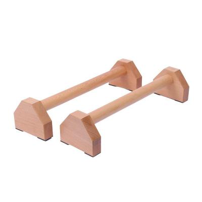 China Durable Bodyweight Training Calisthenics Parallettes Beech Wood Parallettes Handstand Free Lift Up Bar for sale