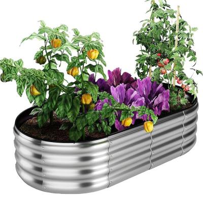 Cina 7*3*1 Ft Piantatore Crescere Giardino Box Alzato Letto di Fiori Galvanizzato Metal Piantatore Alzato Letto di Giardino Kit per il giardinaggio all'aperto in vendita