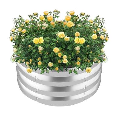 China 2.6*2.6*1 Ft Lightweight Round Metal Raised Bed  Easy Assembly for sale