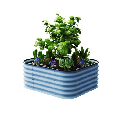 China 3.5*3.5*1.5 Ft Galvanized Vegetable Planters Modular Metal Raised Bed For Fruits for sale