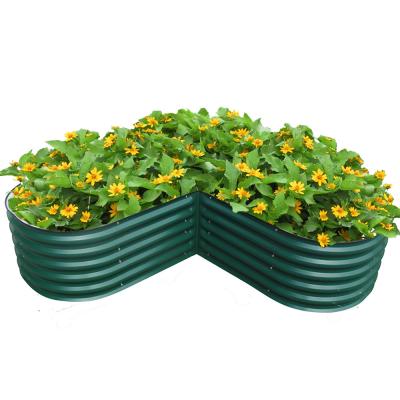 Cina 5.5*5.5*1.4ft L Forma metallo esterno letto di giardino sollevato facile da assemblare in vendita