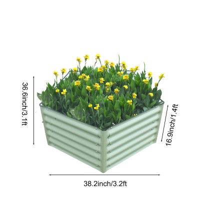 China Durable 3.2x3x1.4 Ft Galvanized Raised Garden Bed Kit 17”Customizable for sale