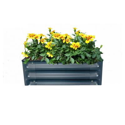 China High Strength Dark Grey Galvanized Steel Planter Boxes For Vegetable Flower Herb for sale