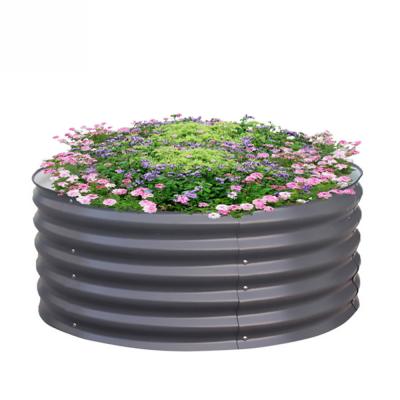 China 17'' Tall Aluzinc Round Metal Raised Garden Beds 42'' For Vegetable for sale